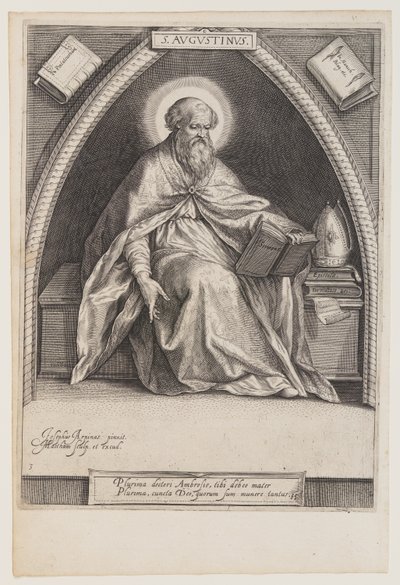 Sankt Augustin, fra Kirkefædrene af Jacob Matham