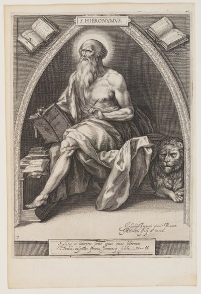 Hieronymus, fra Kirkefædrene af Jacob Matham