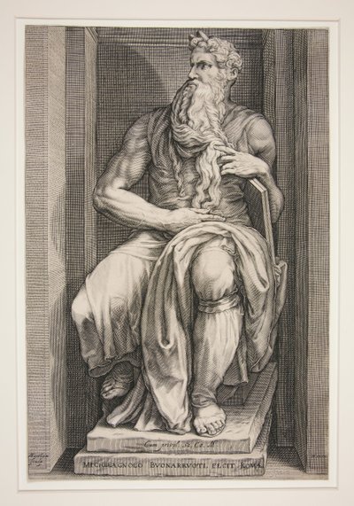 Statue af Moses fra Julius 2.s gravmæle af Jacob Matham