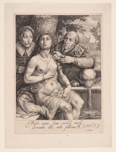 Susanna og de ældre af Jacob Matham
