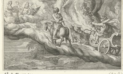 Terugkeer van Vulcan mødte Bacchus af Jacob Matham