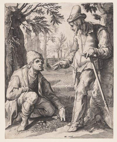 To bønder af Jacob Matham
