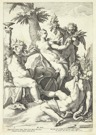 Uden Ceres og Bacchus fryser Ve­nus af Jacob Matham