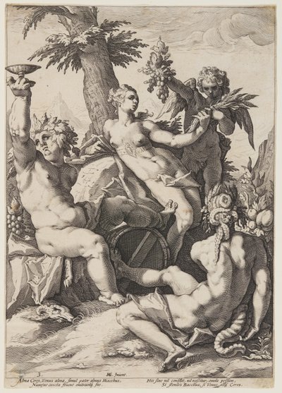 Venus, Bacchus og Ceres af Jacob Matham