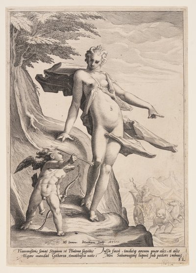 Venus, Amor og Pluto af Jacob Matham