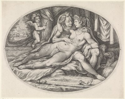 Venus og Adonis af Jacob Matham