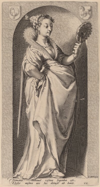 Stolthed af Jacob Matham after Hendrik Goltzius