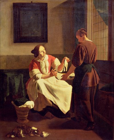 The Fish Seller (olie på lærred) af Jacob Ochtervelt