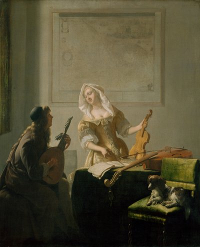 Musikundervisningen, 1671. af Jacob Lucasz Ochtervelt