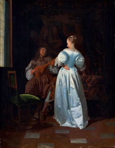 Serenaden, ca. 1669 (olie på lærred) af Jacob Ochtervelt