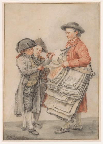 De prentsælger af Jacob Perkois (signed by artist)