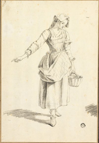 italiensk bondepige af Jacob Philipp Hackert