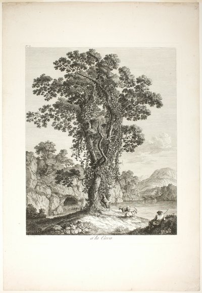 Nær la Cava, fra Suite IV Views Drawn in the Kingdom of Napoli af Jacob Philipp Hackert