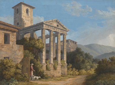 Herkules-templet i Cori nær Velletri af Jacob Philipp Hackert