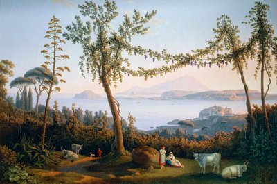 The Gulf of Pozzuoli, af Jacob Philipp Hackert af Jacob Philippe Hackert