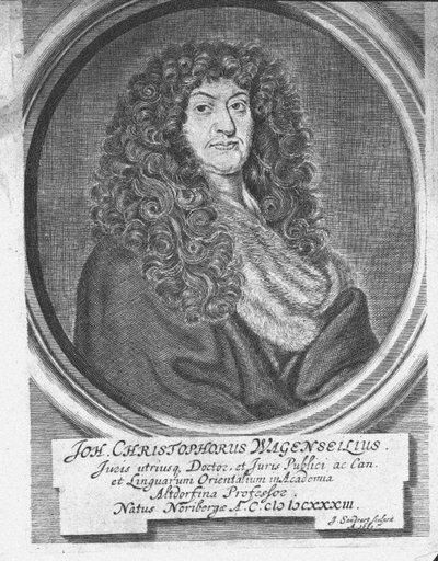 Portræt af Johann Christoph Wagenseil 1633-1705, slutningen af ​​det 17. årh. af Jacob Sandrart von