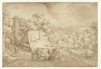 Landskab med Abraham og Isak af Jacob Savery (I)
