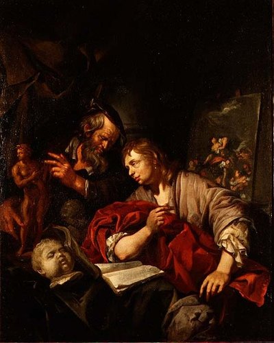To kendere i et studie af Jacob Toorenvliet
