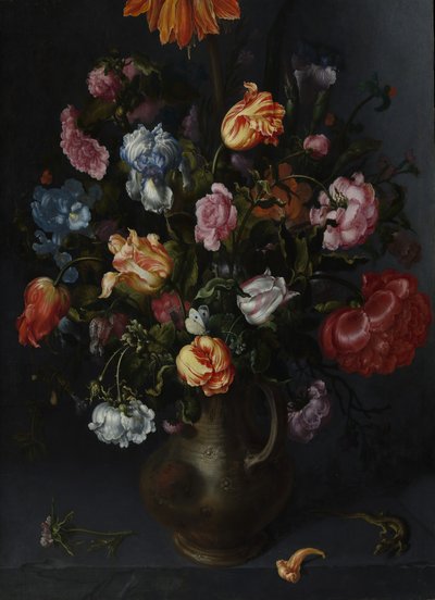 En vase med blomster, formentlig 1613. af Jacob Vosmaer