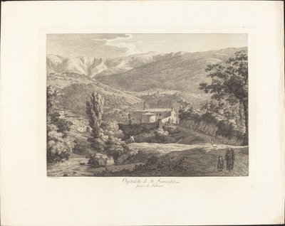 Ospitaletto di San Francesco, uden for Subiaco af Jacob Wilhelm Mechau