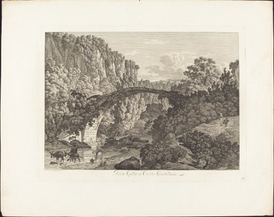 Celio-broen i Cività Castellana af Jacob Wilhelm Mechau