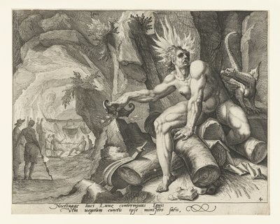 Elementet af ild Ignis (titel på objekt) De fire elementer (serietitel) af Jacob de Gheyn (II) (attributed to)