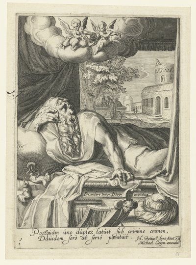 David som en angrende synder Otte angrende syndere fra Det Gamle og Nye Testamente (serietitel) af Jacob de Gheyn (II) (workshop of)