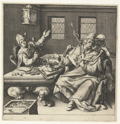 Pengevægterne og Døden af Jacob de Gheyn (II) (workshop of)