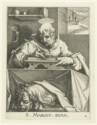 Evangelist Mark De fire evangelister (serietitel) af Jacob de Gheyn (II) (workshop of)