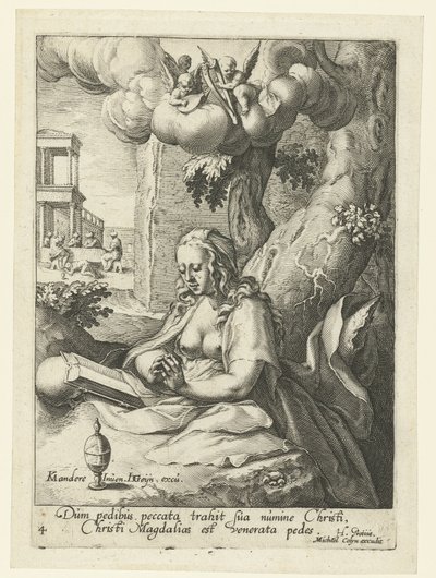 Maria Magdalene som en angrende synder Otte angrende syndere fra Det Gamle og Nye Testamente (serietitel) af Jacob de Gheyn (II) (workshop of)