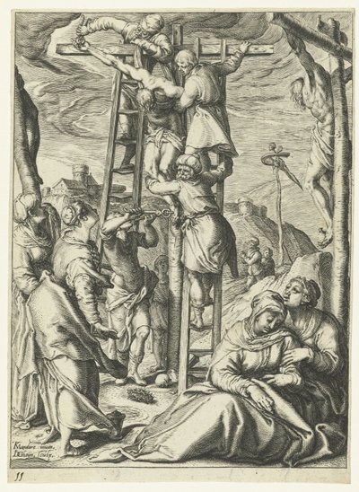 Nedstigningen fra korset Kristi lidelse (serietitel) af Jacob de Gheyn (II)