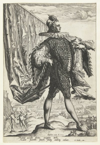Officerer i Peascod dubletter Vaandrig af Jacob de Gheyn (II)