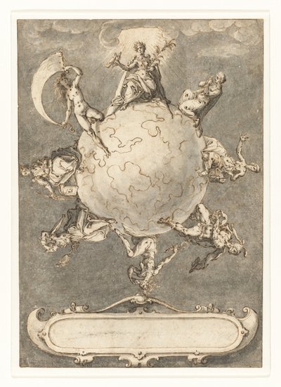 Design til det sidste tryk i Omnium rerum vicissitudo est.-serien af Jacob de Gheyn (II)