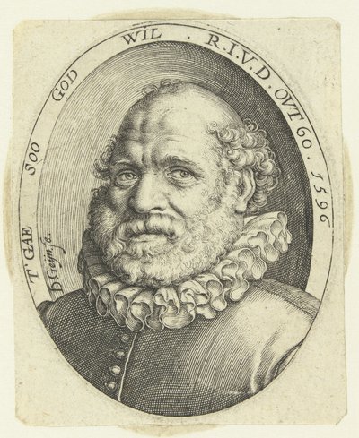 Portræt Rutgaert Jansz. i en alder af 60 af Jacob de Gheyn (II)