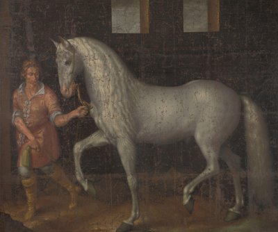 Spansk krigshest En spansk krigshest fanget af Lodewijk Gunther van Nassau fra ærkehertug Albert af Østrig i slaget ved Nieuwpoort og præsenteret for prins Maurits af Jacob de Gheyn (II)