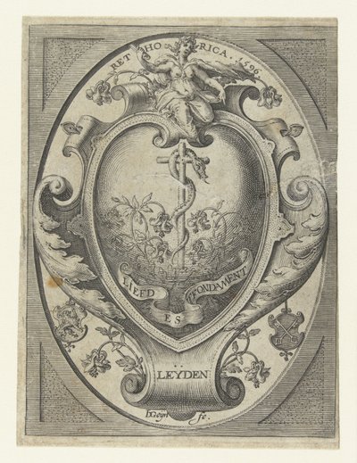Våbenskjold fra Leiden-retorikkens kammer Kærlighed er grundlaget af Jacob de Gheyn (II)