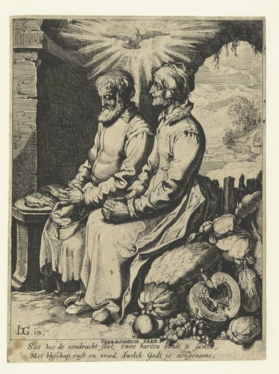 Gammelt par beder Vreedsamich paer (titel på objekt) af Jacob de Gheyn (III)