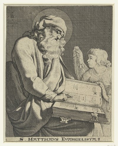 Evangelist Mattheüs S. Matthaeus Evangelista (titel på objekt) af Jacob de Gheyn (III)