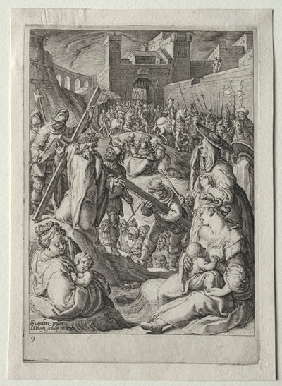 Passionssæt:  Kristus bærer korset af Jacob de Gheyn II