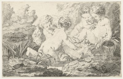 Allegorisk børnegruppe af Jacob de Wit