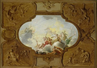 Design til et loftmaleri med Aeneas