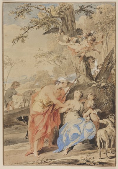 Jupiter og Mnemosyne, 1733 af Jacob de Wit