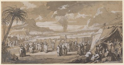 Moses udvælger de 70 ældste af Jacob de Wit