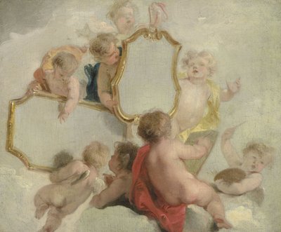 Putti med spejle af Jacob de Wit