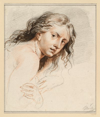 Delstudie af en Susanna, hoved og hænder af Jacob de Wit