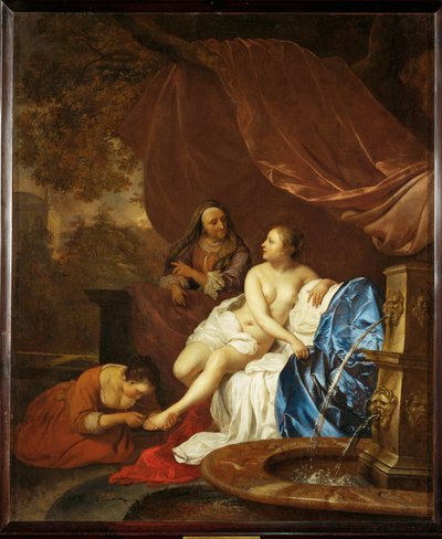 Bethsabe au bain - Bathseba i sit bad ... af Jacob or Jacques van Loo