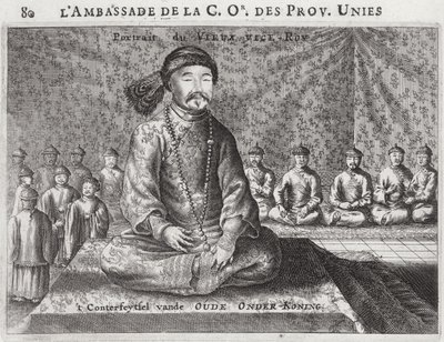 Portræt af den gamle vicekonge, fra en beretning om en hollandsk ambassade i Kina, 1665 af Jacob van Meurs