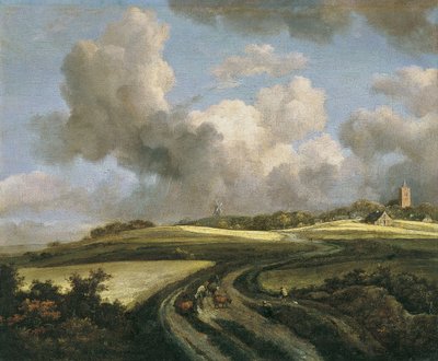Sti gennem hvedemarker nær Zuider Zee af Jacob van Ruisdael