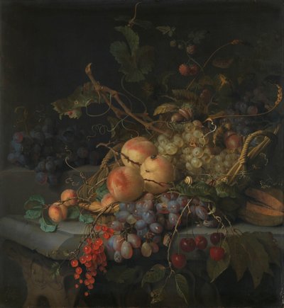 Stilleben med frugt af Jacob van Walscapelle