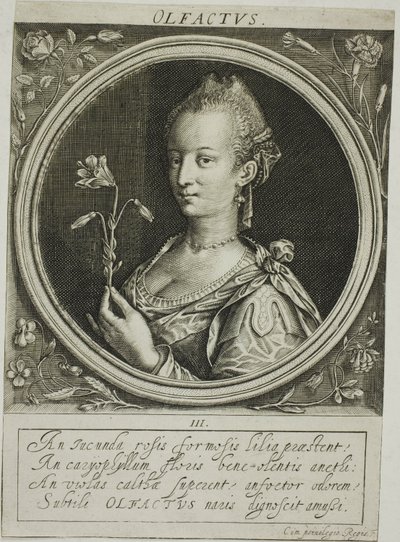 Lugt, planche tre fra De fem sanser af Jacob van der Heyden